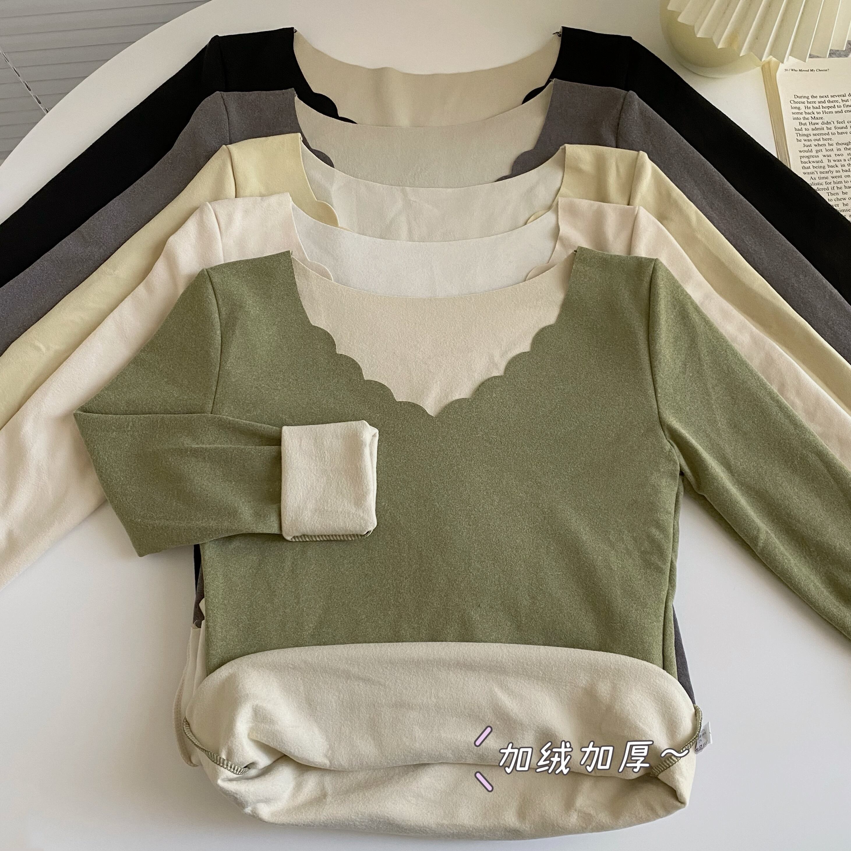 Tシャツ シャツ オータムウィンタースタイルベルベットトップス ロング 秋物 冬物 1号婦人56622034788