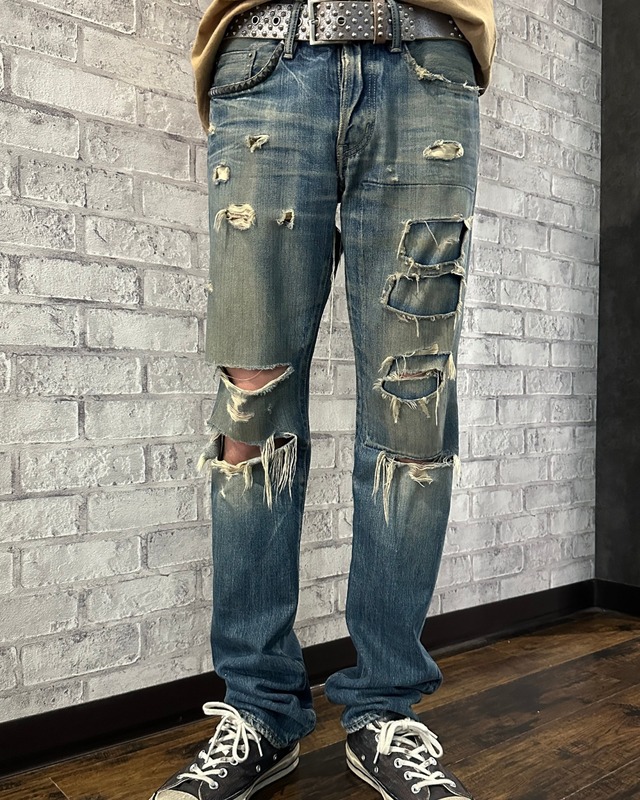 HYSTERIC GLAMOUR PF Processed Studs Denim 30inch