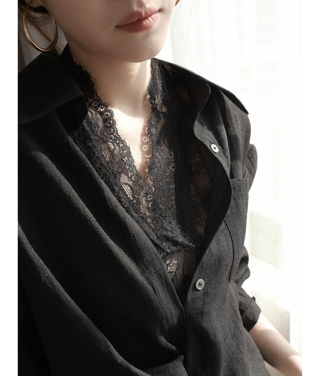 2color◆レースキャミ＆プルオーバーブラウス【t-10867】