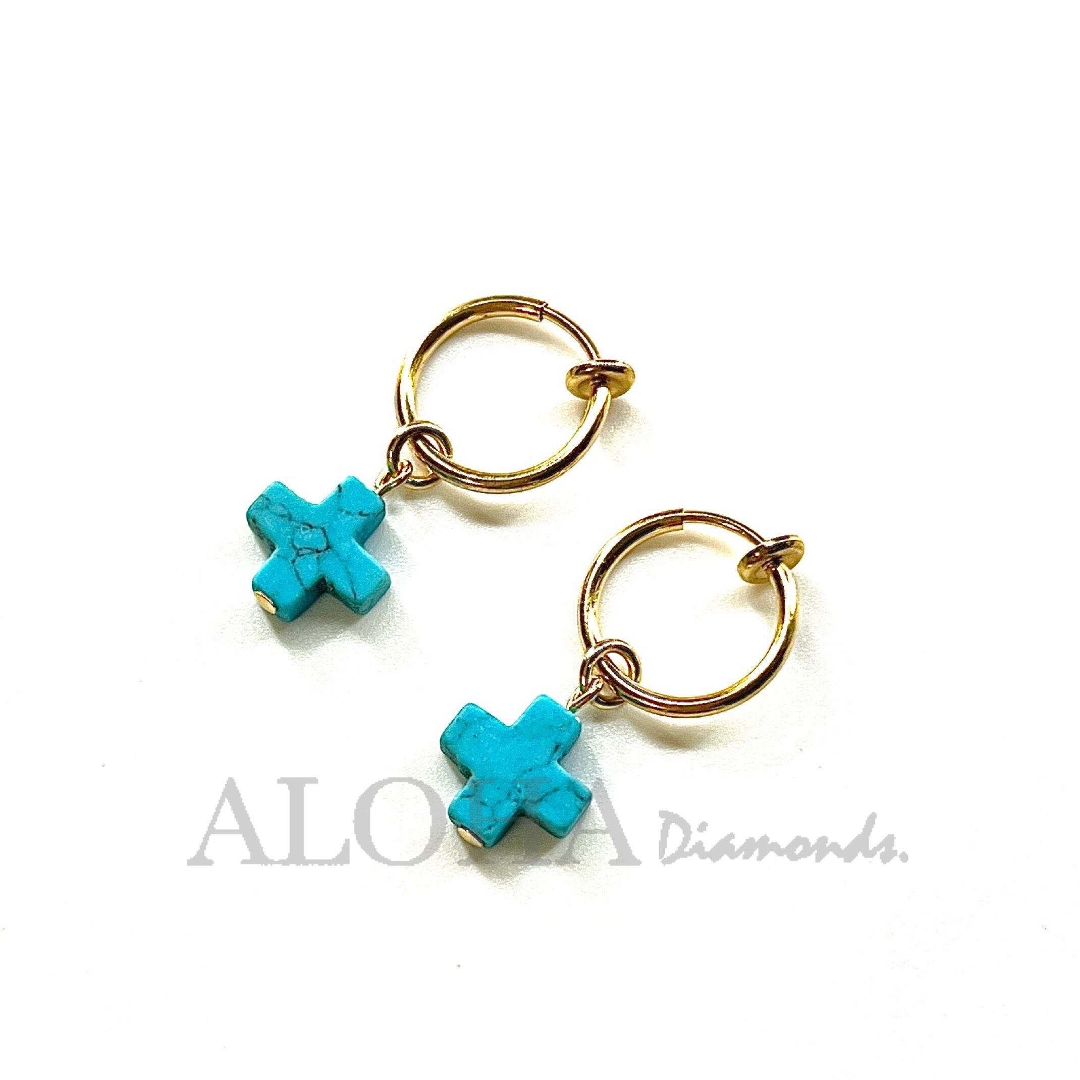 ✴︎✴︎✴︎Aqua Cross✴︎✴︎✴︎ ゴールド・イヤリング