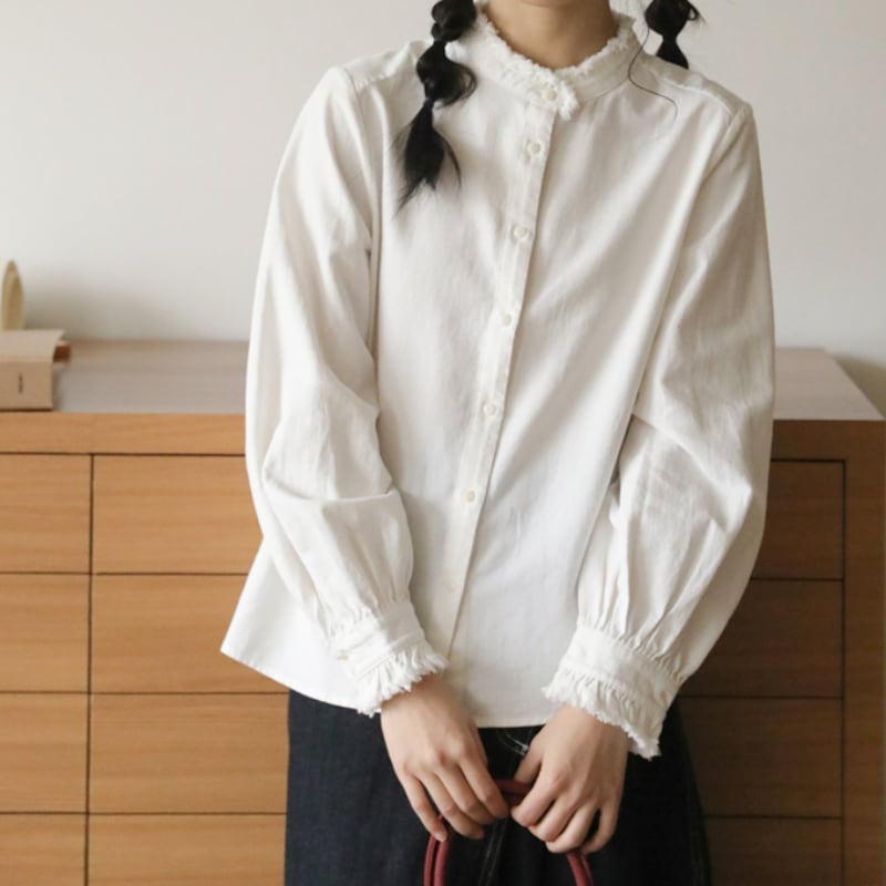 シンプルタッセルデザインシャツ M1378