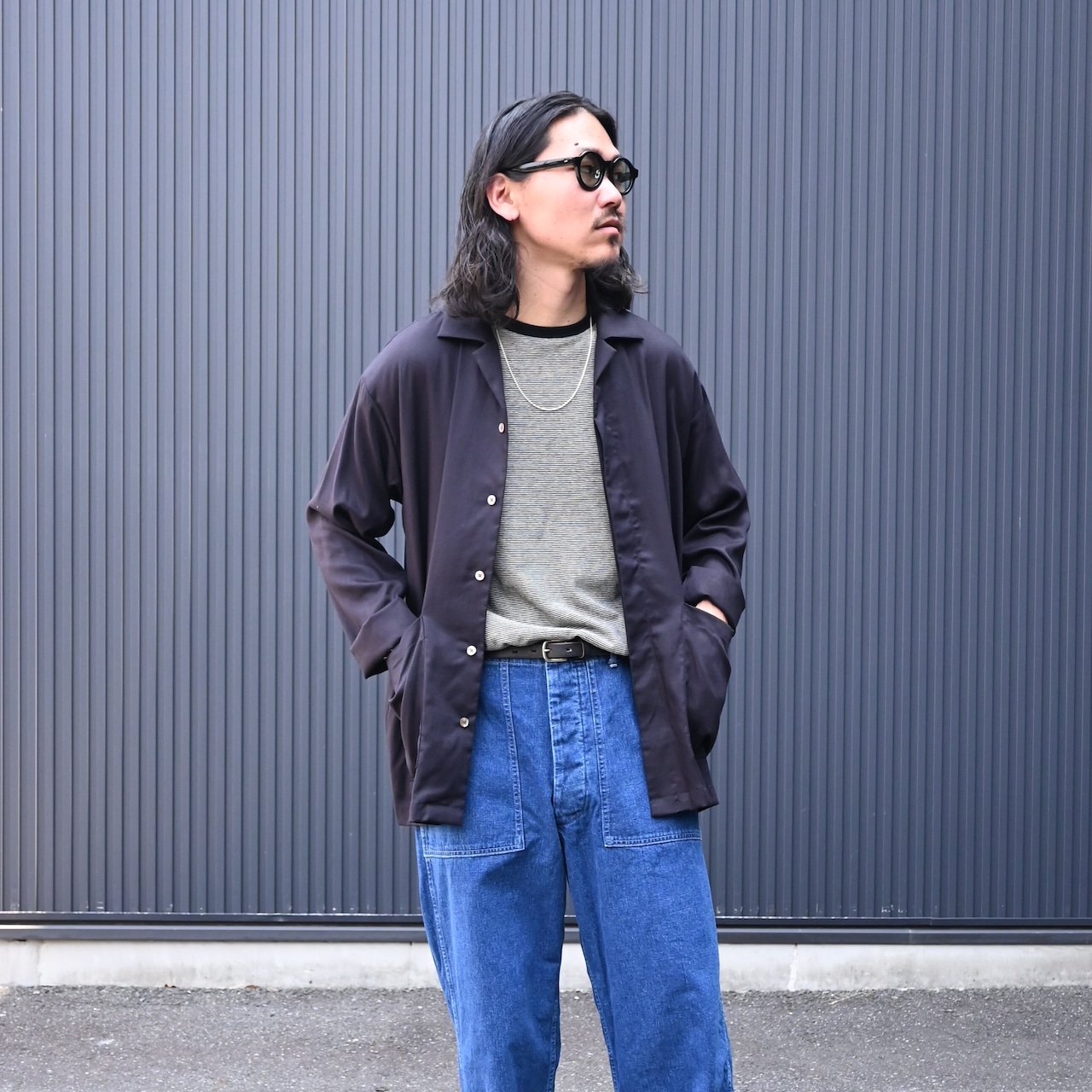 INTERIM / HYPER BIG RAYON LINEN SHIRTS JACKET