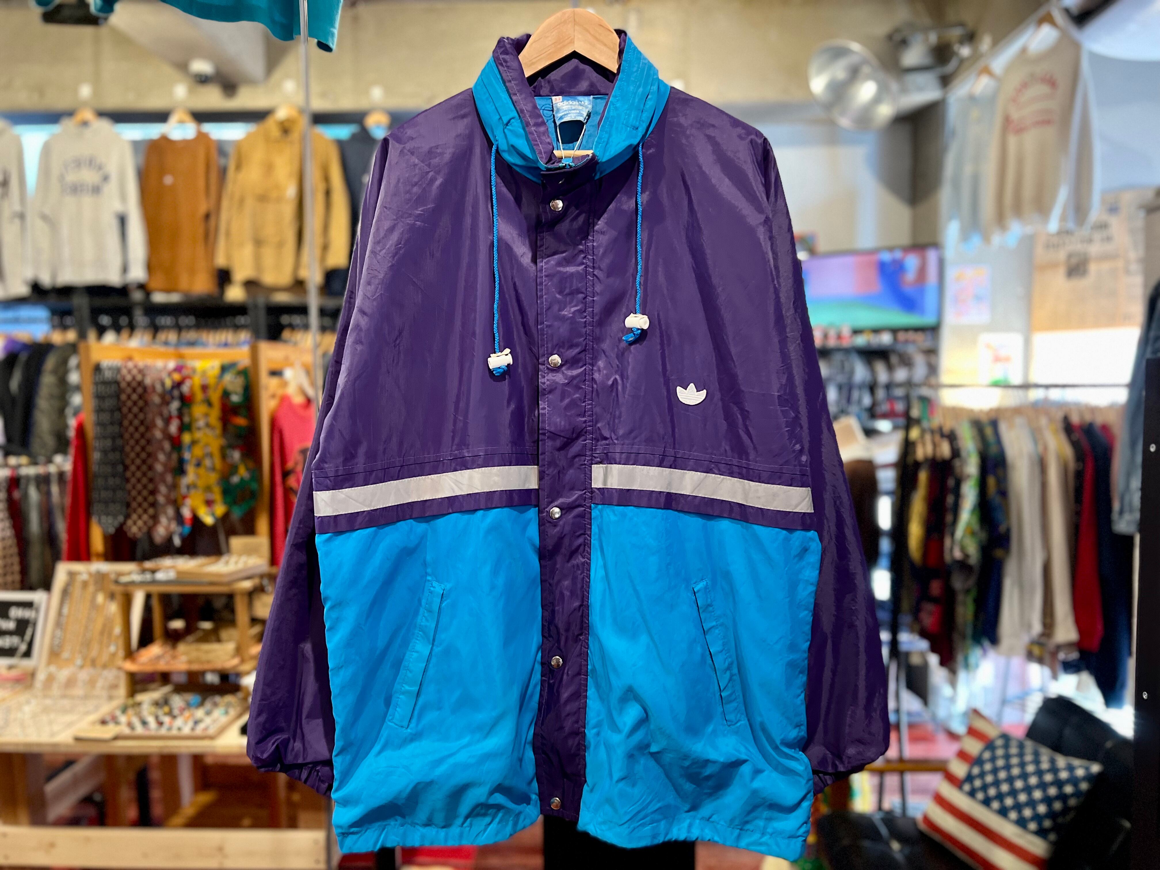 第一ネットアディダス・ナイロンジャケット・ネイビー×マルチカラー