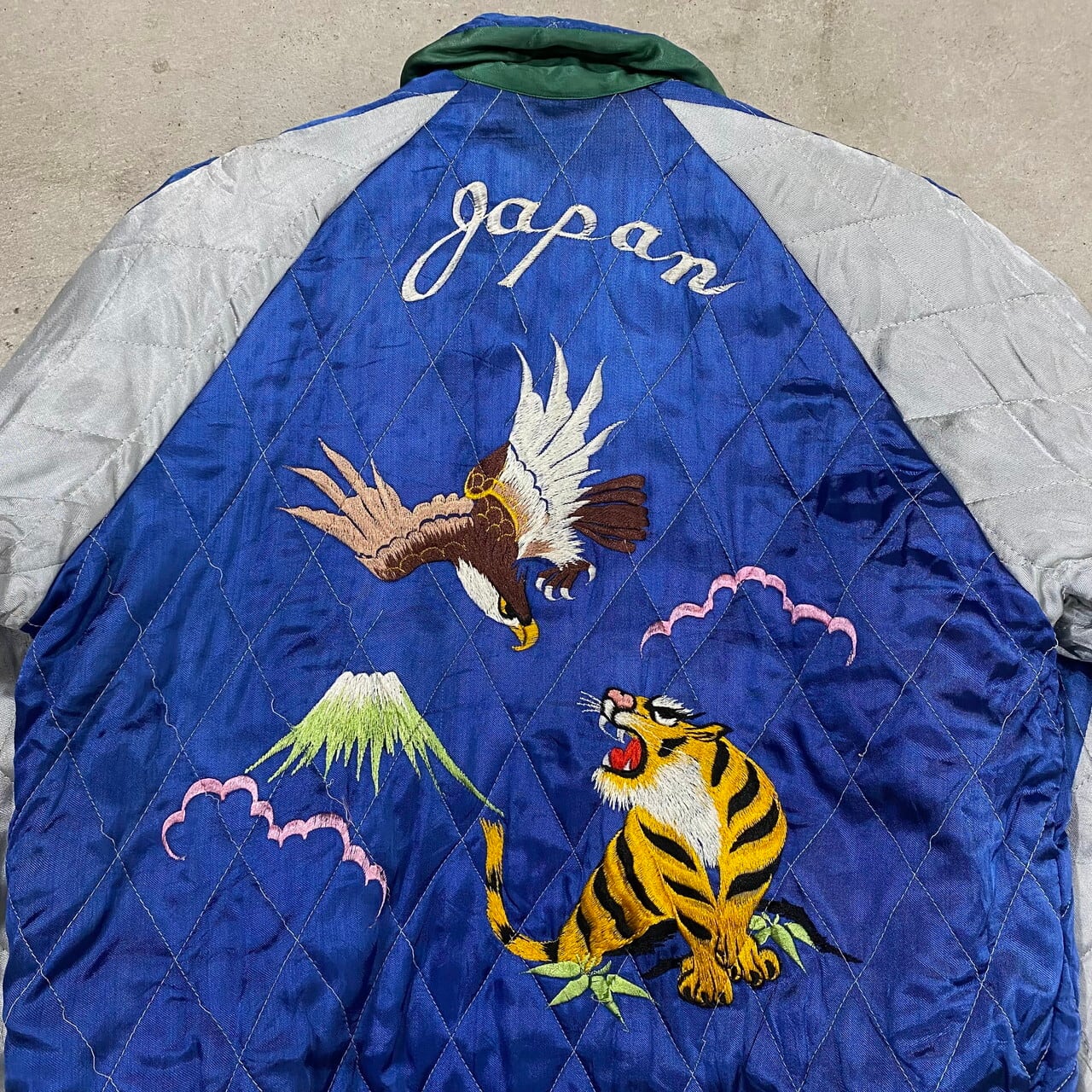 50年代 50s 刺繍 虎 鷹 JAPAN スーベニアジャケット リバーシブル 