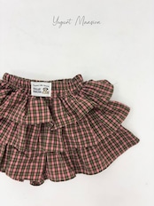 韓国子供服 / 26Autumn / 〖取寄〗Yogurt Mansion / チェック柄のキュロット/ キッズ服 *XS~JM*