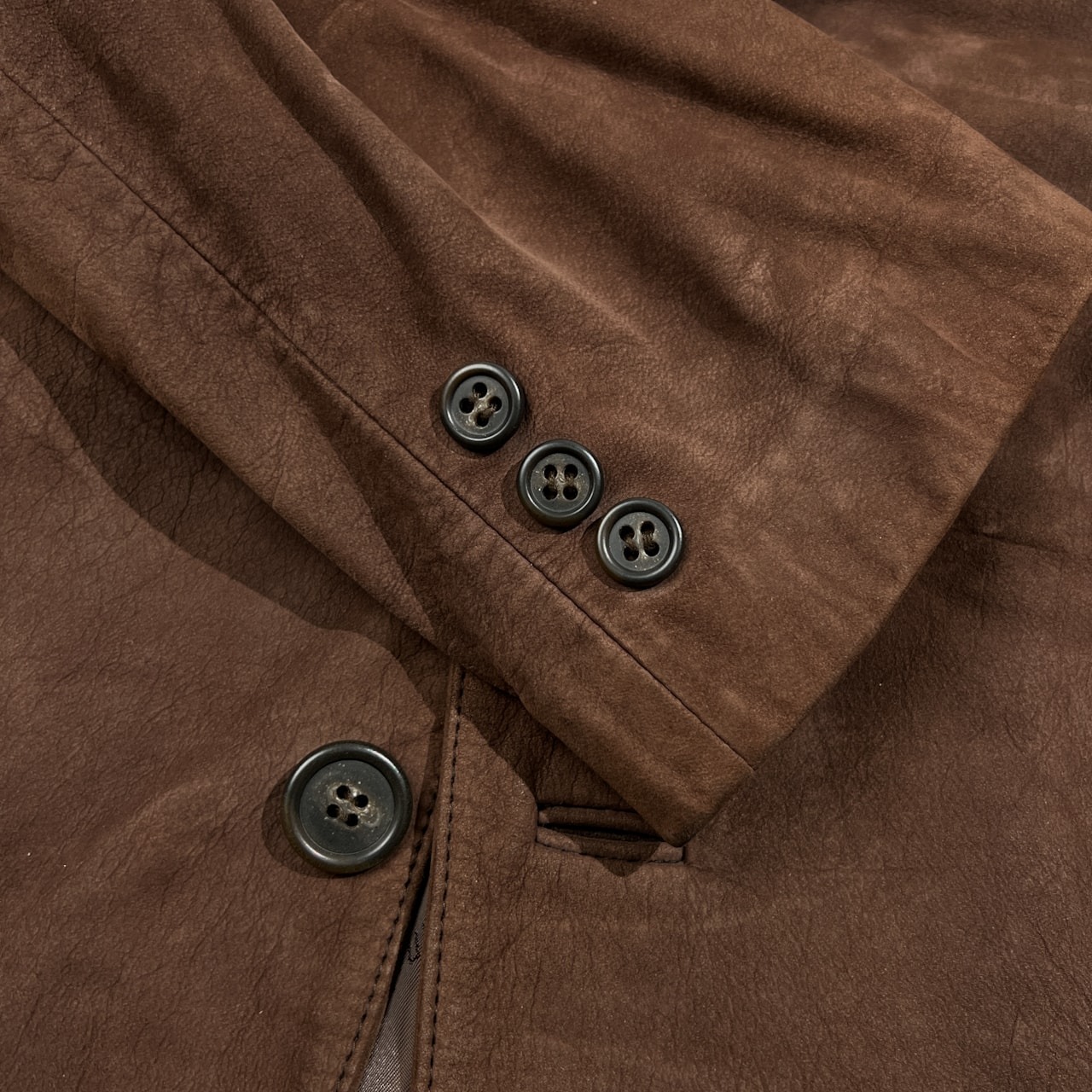 WindArmor ウインドアーマー ニチワ アメリカ製生地 牛革 本革 レザー 2B テーラードジャケット サイズ M /メンズ/ブラウン