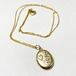 Vintage GF Hand Carved Oval locket Pendant Necklace