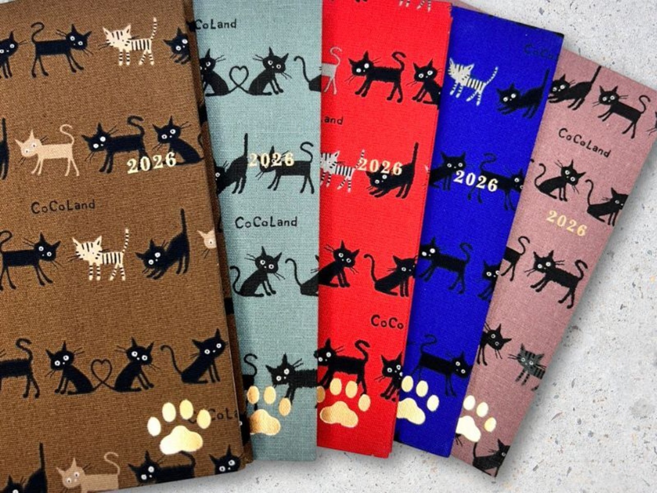 【2026ダイアリー】Diary CATS（ねこシリーズ）CoCo Land ハートフルキャット レッド