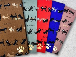 【2026ダイアリー】Diary CATS（ねこシリーズ）CoCo Land ハートフルキャット レッド