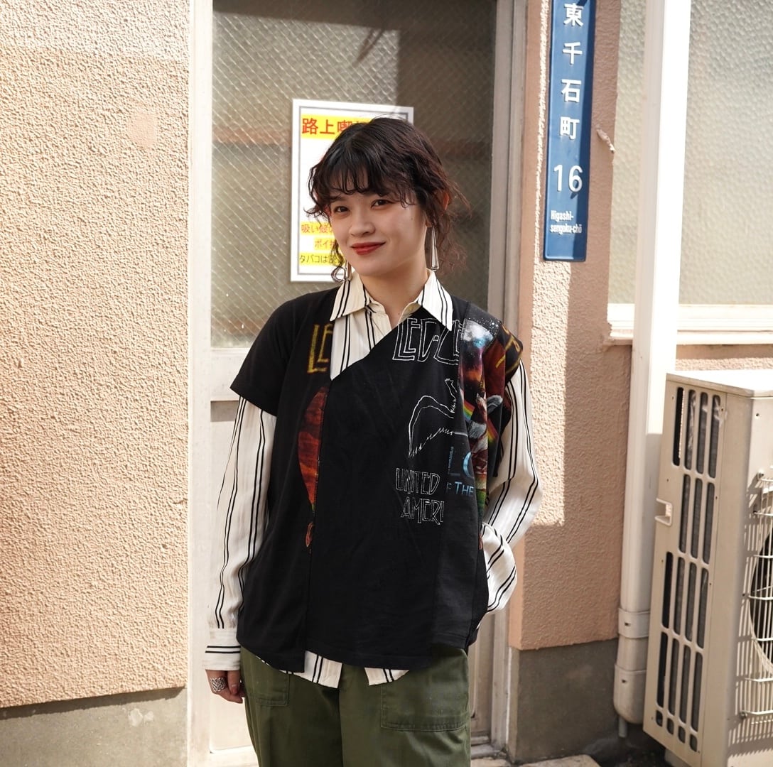 77circa(ナナナナサーカ)''circa make layered asymmetry sleeve top