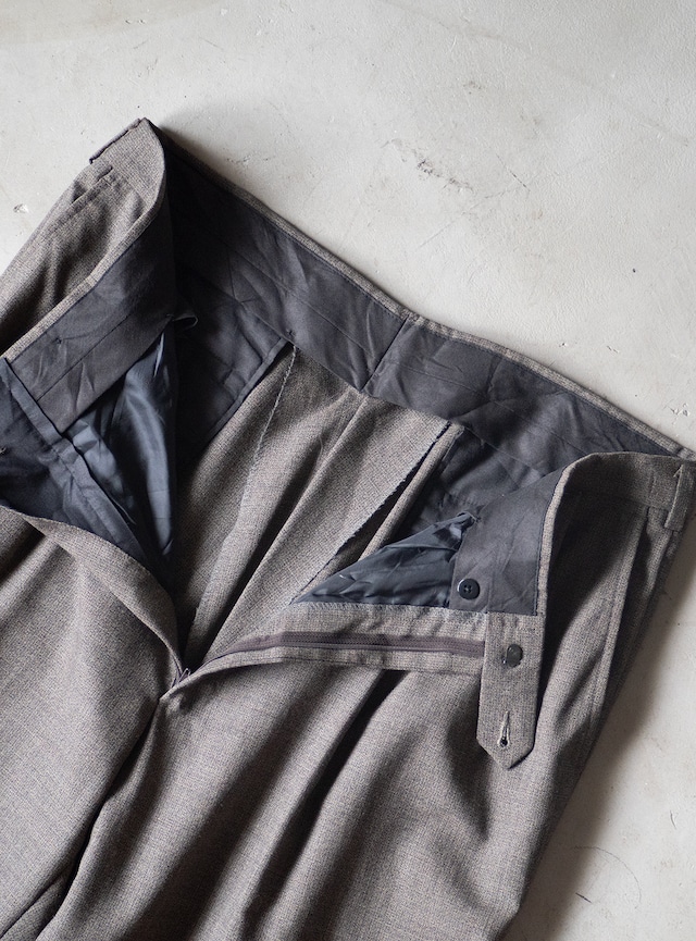 unknown 1980s Hopsack 2 tuck trousers