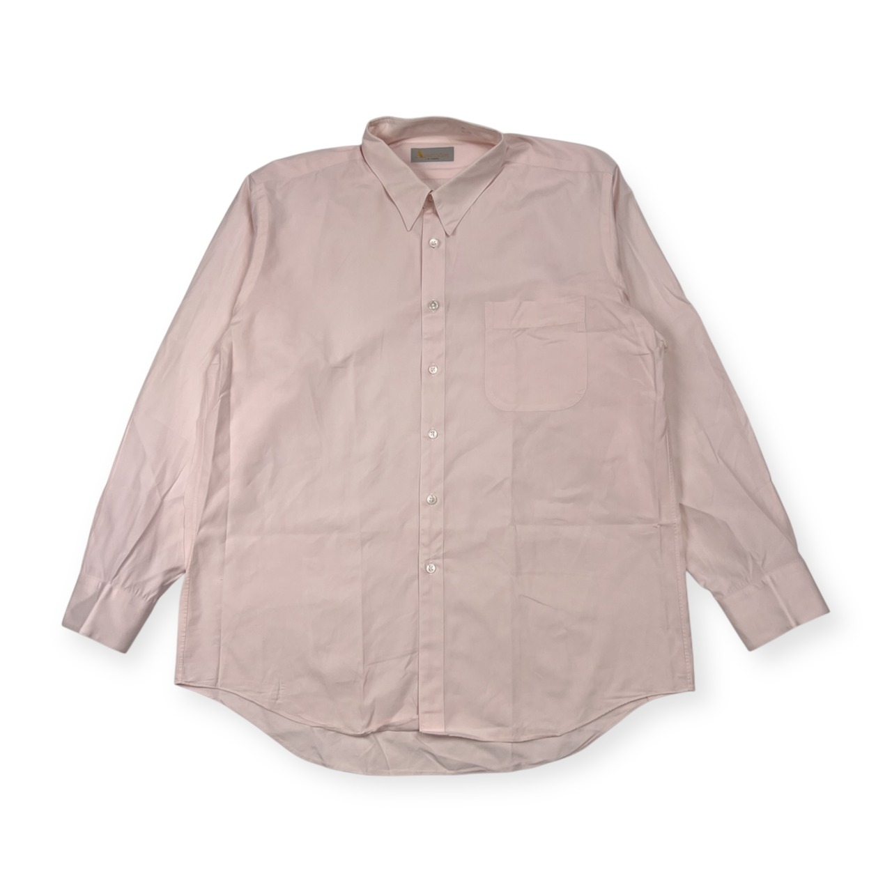 Aquascutum アクアスキュータム 長袖 ワイシャツ ドレスシャツ 44-86/うすピンク メンズ ビンテージ