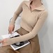 秋ニット トップス ニット 長袖 セーター インナー スリミング スリム見え レディースタートルネック人気なリプニット