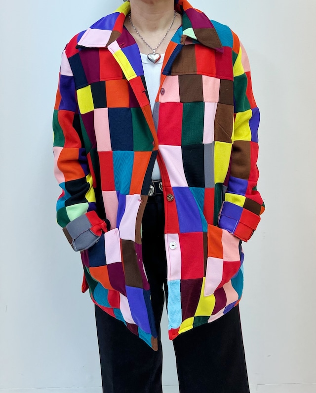 vintage handmade crazy patchwork jacket