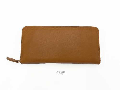 BOOK Round Zip Long Wallet　Camel