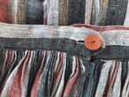 ~70's America vintage nep cotton stripe gather skirt
