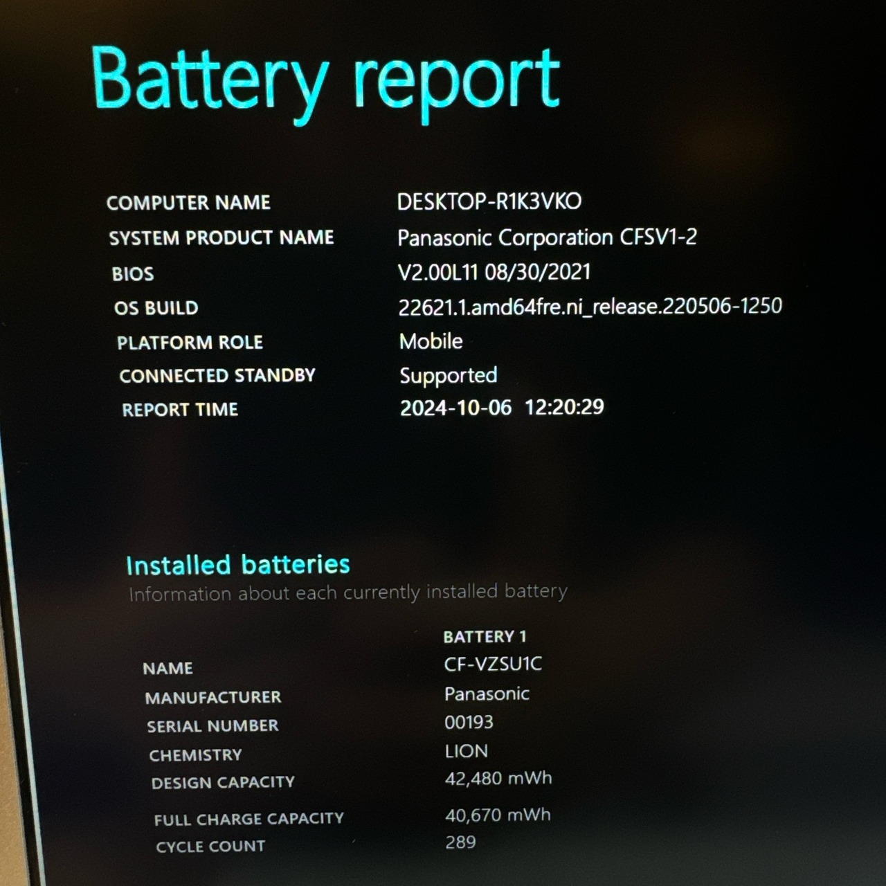 2021年式 Panasonic Let’s Note SV1 第11世代 Core i5 / メモリ16GB / SSD 256GB / 12.1インチ FHDディスプレイ