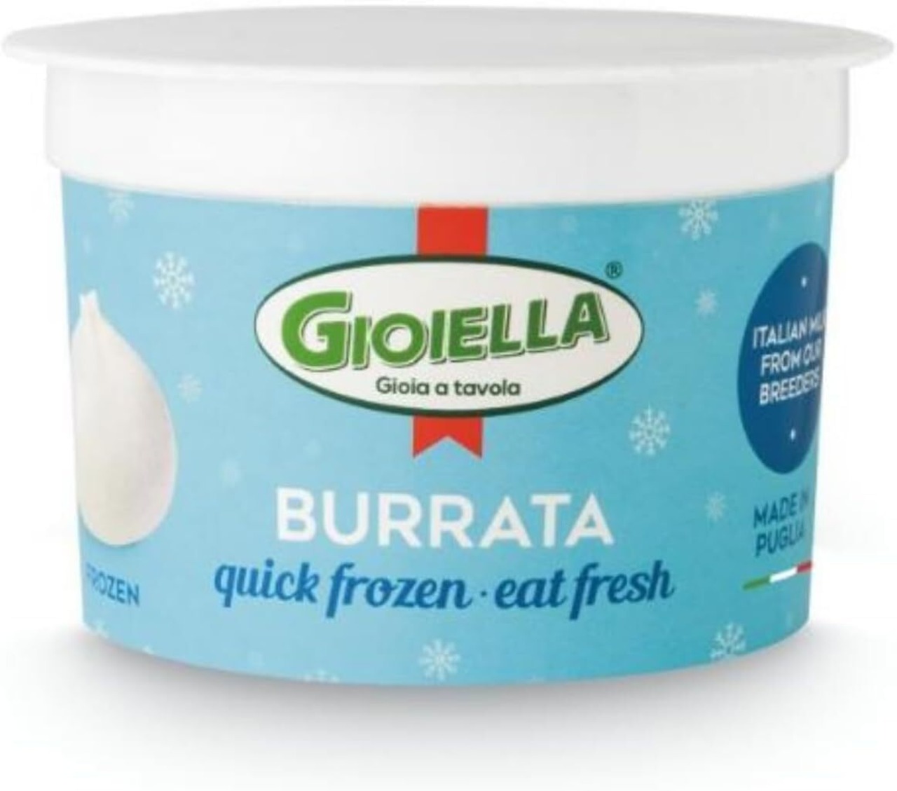 イタリア産 ブラータ チーズ 100g 冷蔵 – サラダや季節のフルーツワインに最適 Italian Burrata Cheese 100g – Perfect for Salads Seasonal Fruits and Wine
