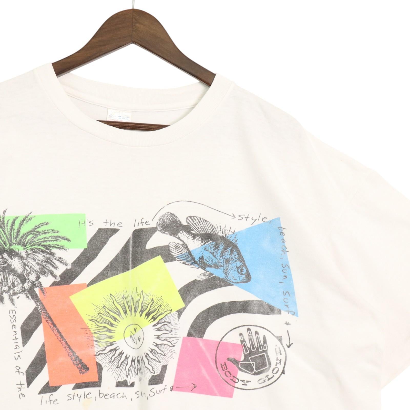 ブ*様 80s body glove スカル Tシャツ XLサイズ 80s 
