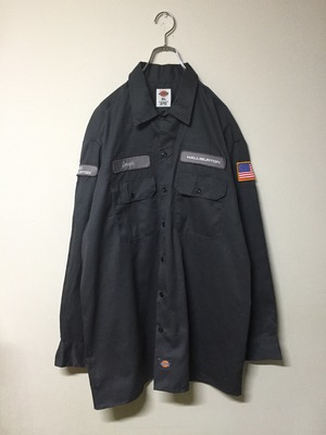 Dickies ワークシャツ バックデザイン フラップポケット