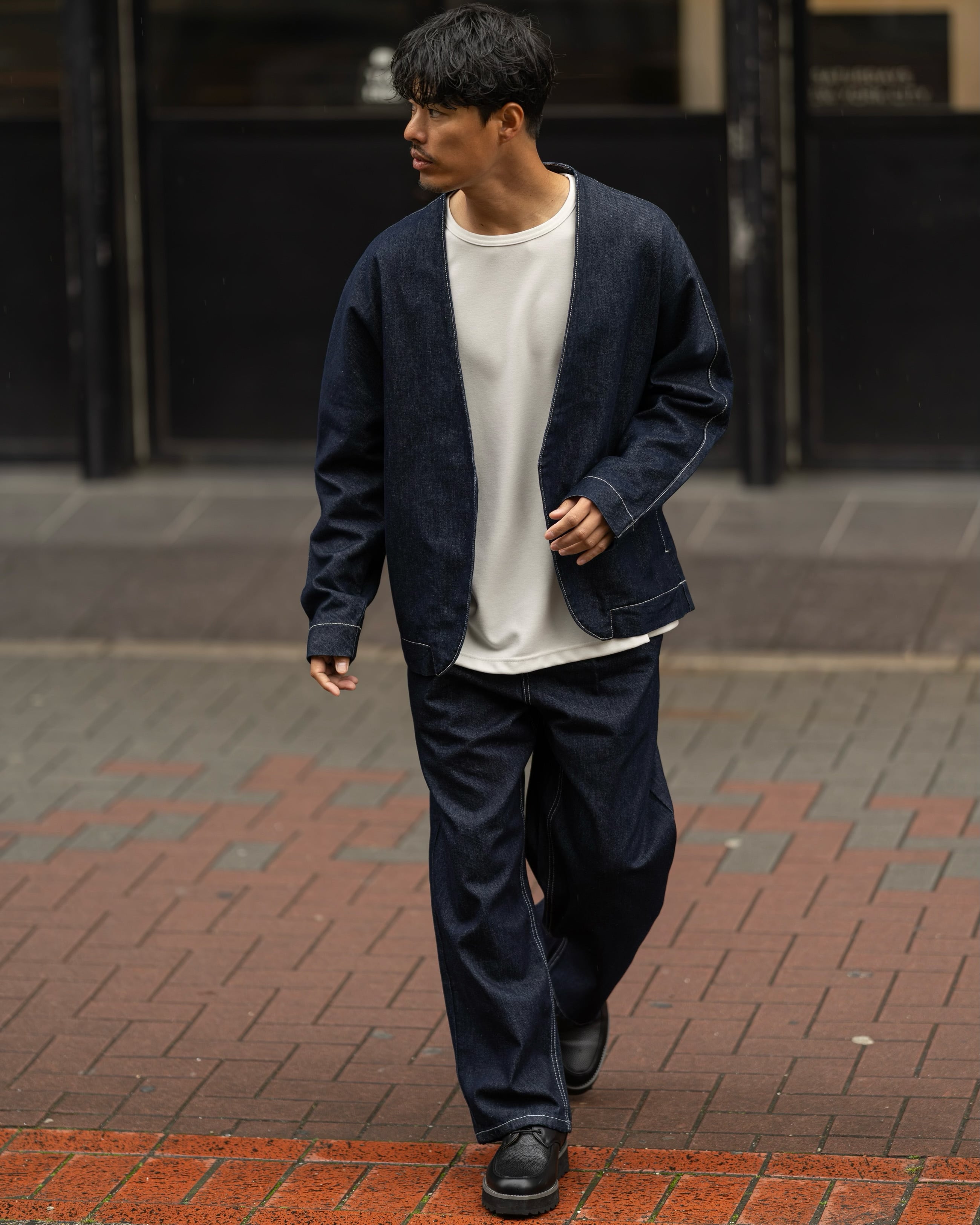 AMUY trysbay デニム デニム ソフトサルエルテーパードパンツ amuy