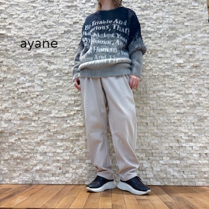 【ayane】鹿の子ボンディングテーパードパンツ(896118)