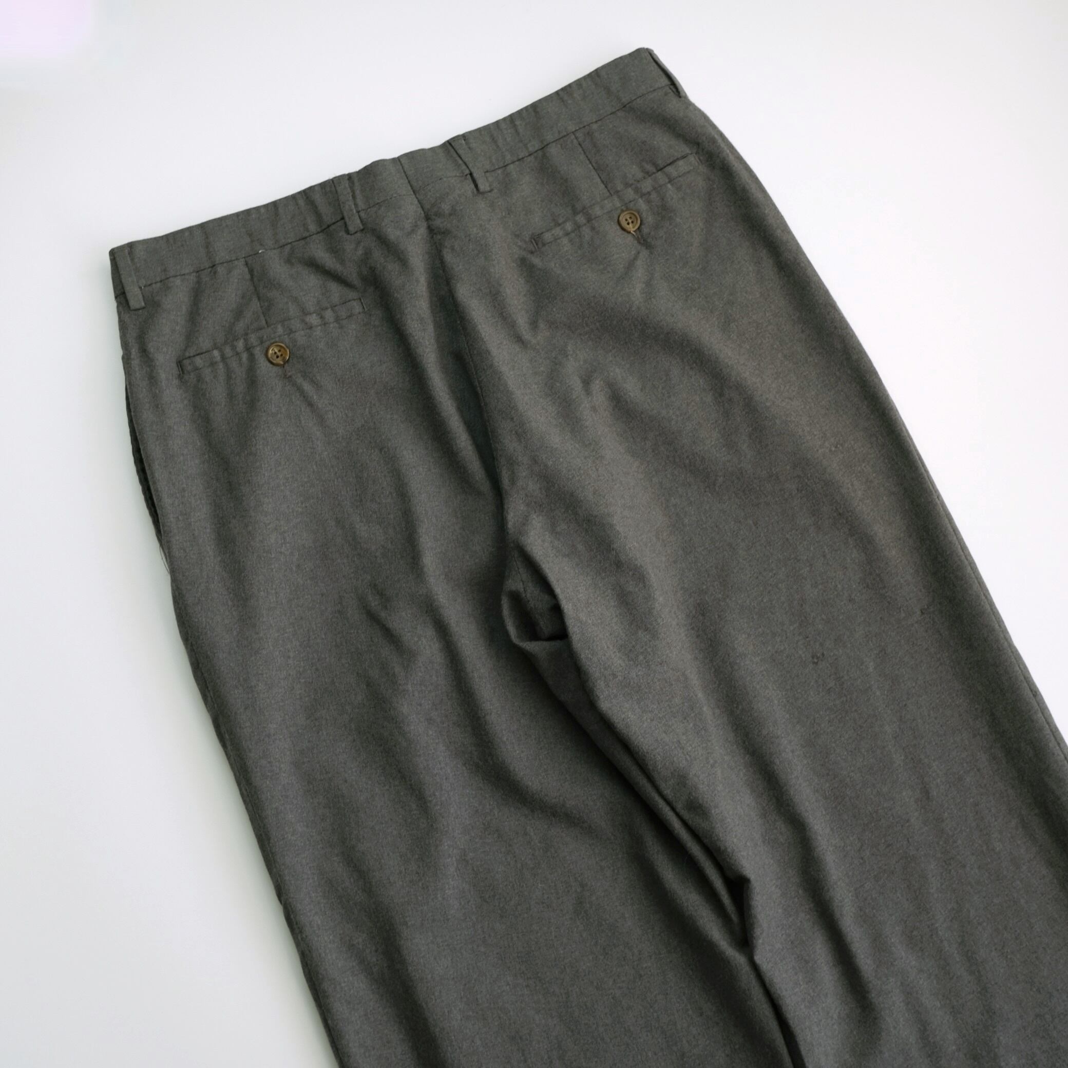 LAUREN RALPH LAUREN】90's Two tuck Slacks Gray 34×30 | RE:FOUND