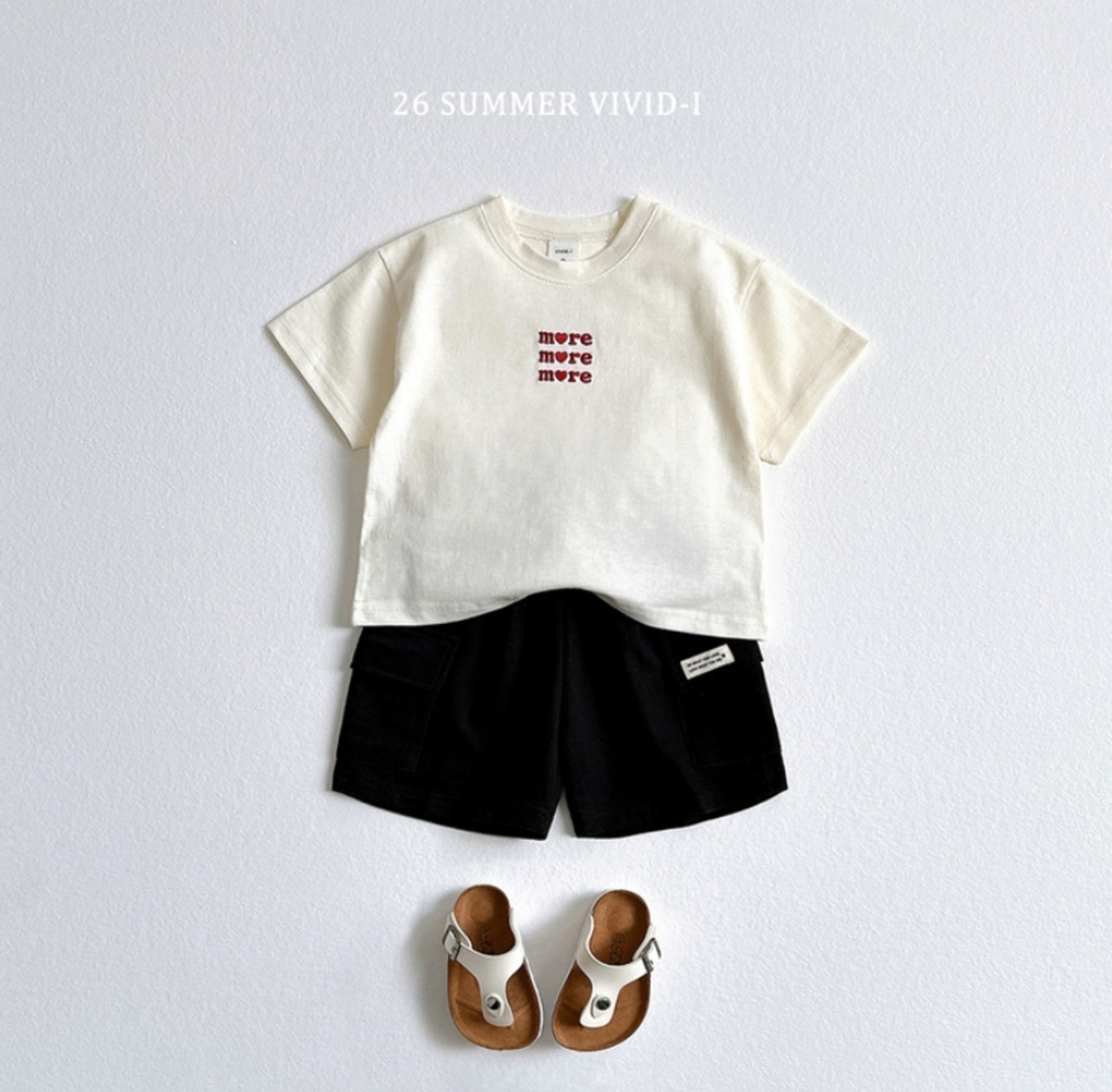 【取寄/韓国直送】VIVID-I 26/SM  モア刺繍バイカラー上下セット｜夏服｜韓国子供服