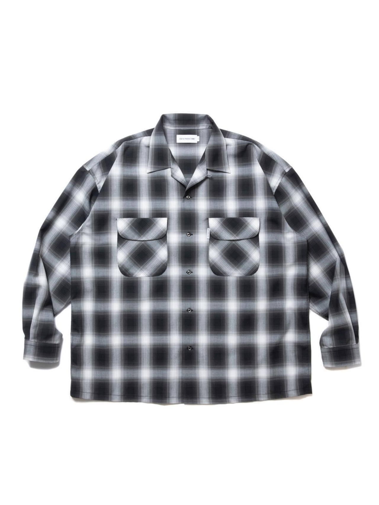 T/W Open Collar L/S Shirt - Ombre Check -