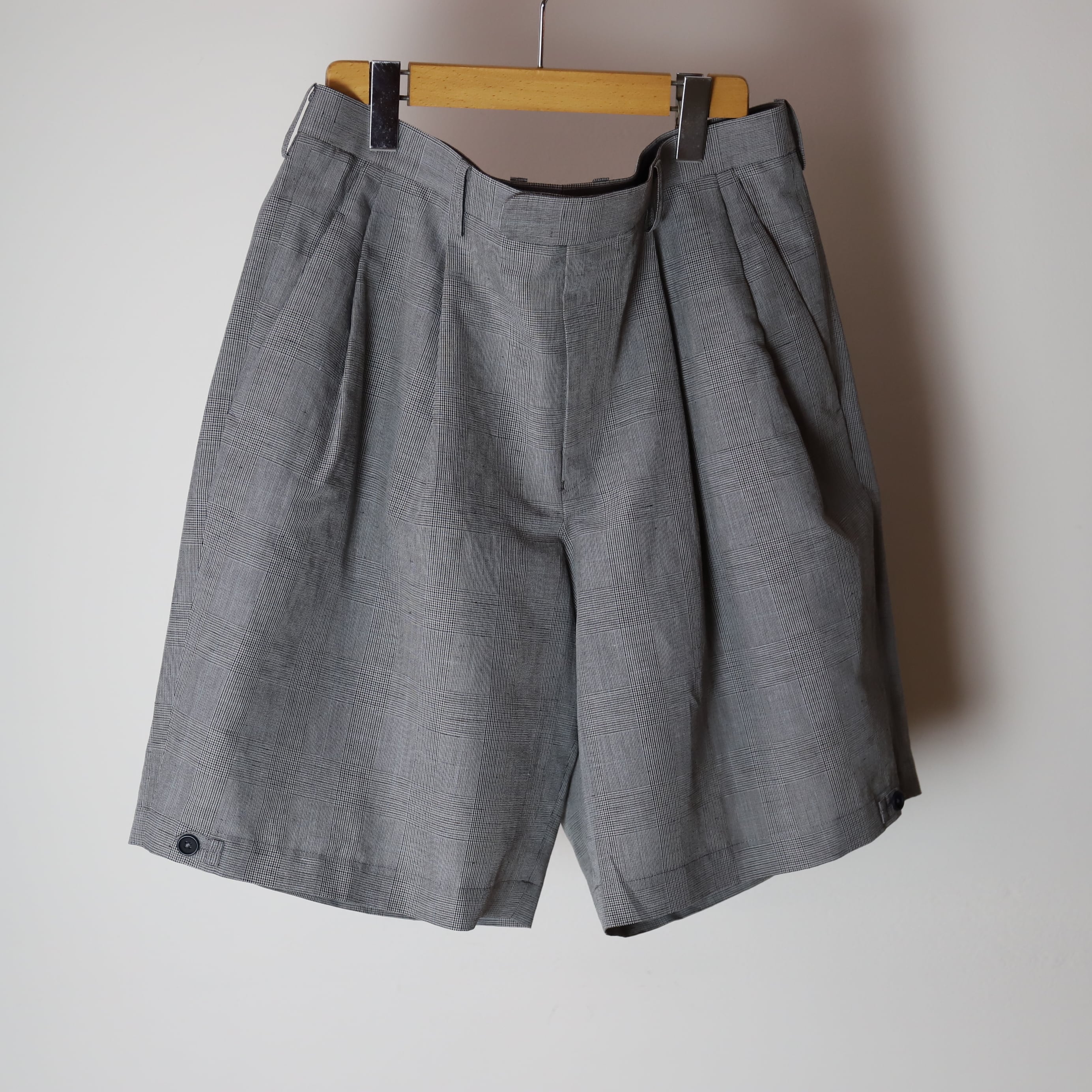 MAATEE&SONS / SHORT TROUSER / 強撚R,LI,PE / GLENCHECK | TIBETAN MARKET