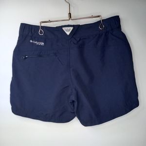 コロンビア　PFG　ナイロンショーツ　水陸両用　フィッシング　刺繍ロゴ　紺　M