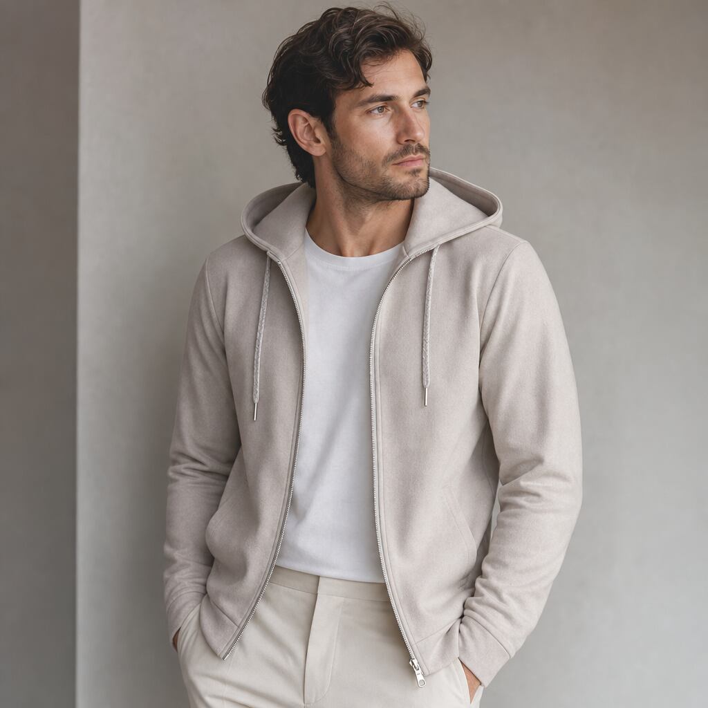 NICOLE CLUB FOR MEN|撥水ハイネックジップアップパーカー|ニコルクラブフォーメン メンズ 5464-9902 ベージュ