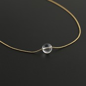 268N　アクリルボールネックレス