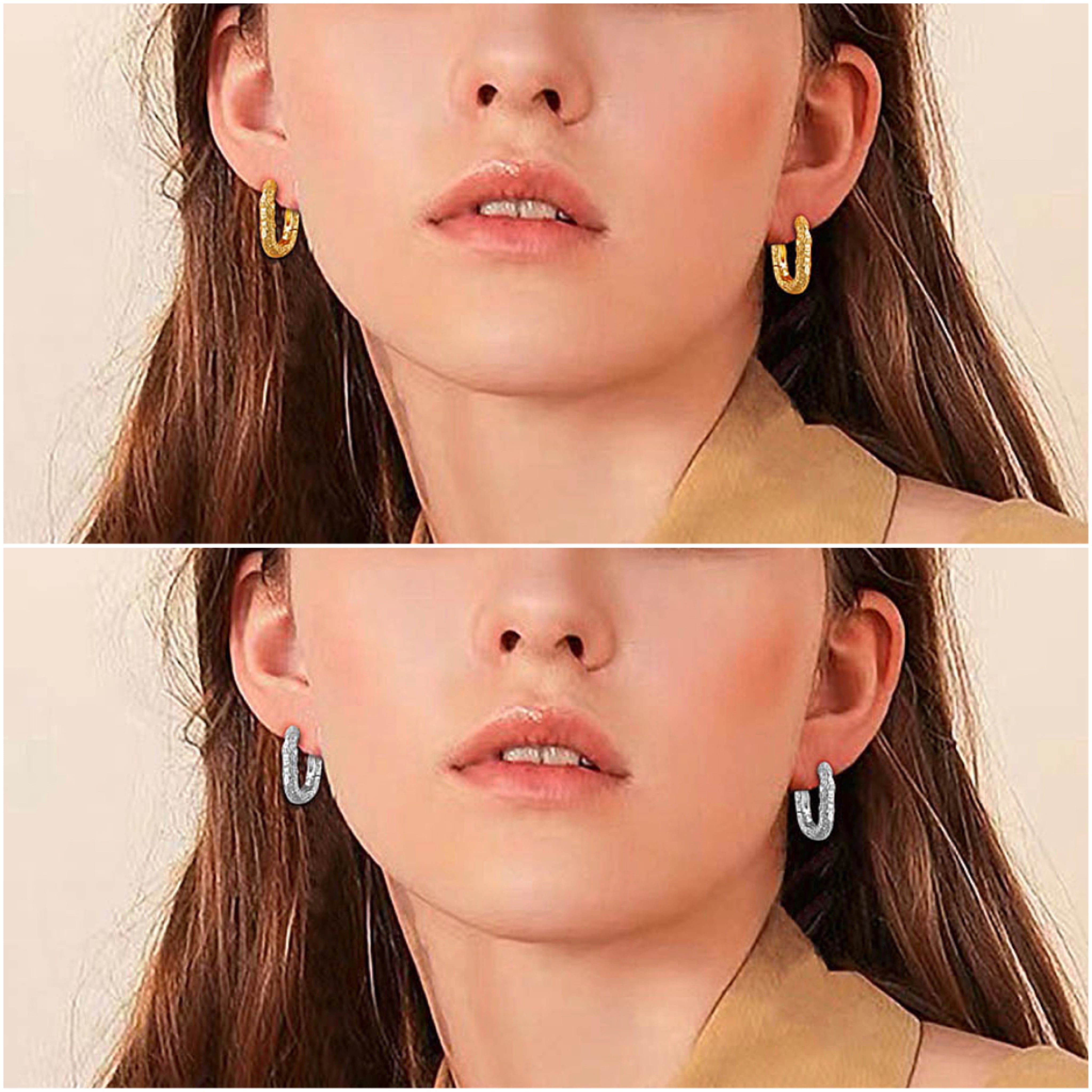 k18ピアス キラキラペタルチェーン フープピアス 華奢 つけっ