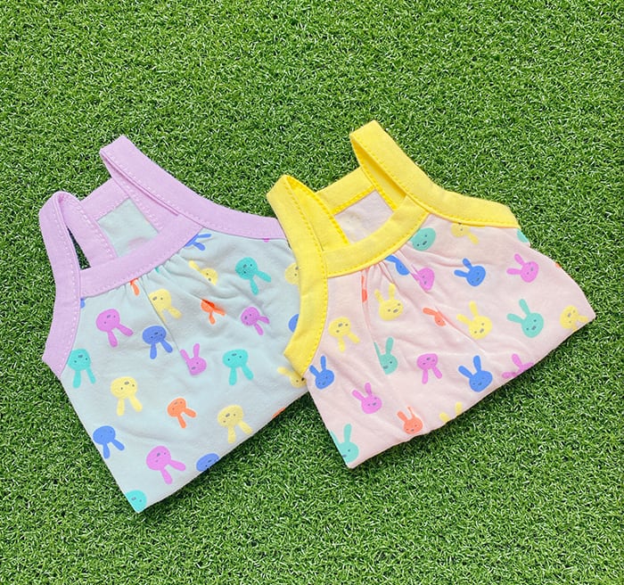 【SALE】ウサギタンクトップ S ~ XL 2color / 犬服 春夏 新作 ドッグウェア 可愛い 犬の服 袖なし ノースリーブ ペット洋服