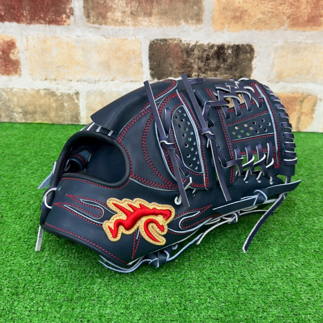限定】glove studio RYU 硬式グローブ KAN型 投手用 Mブラック 高校