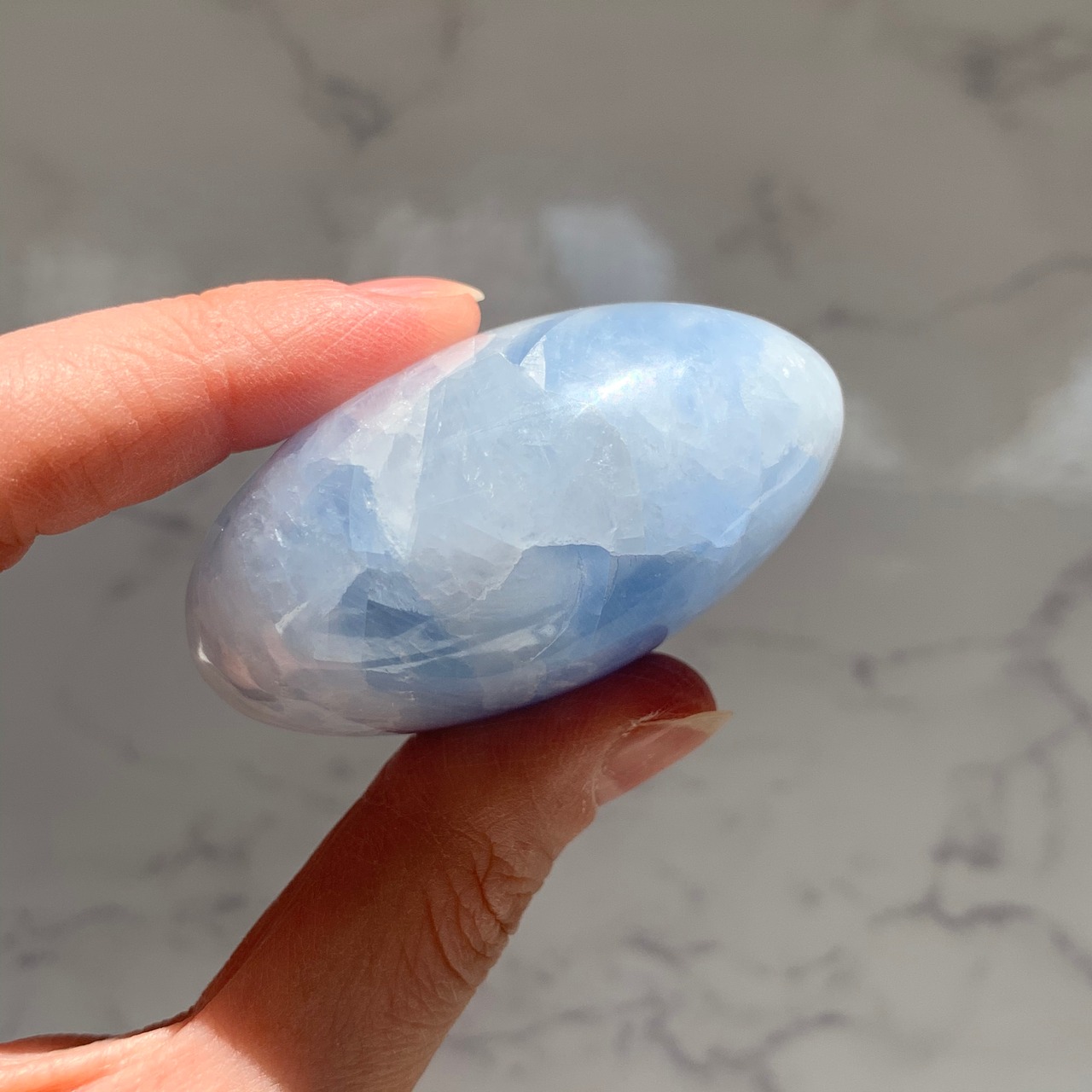 ブルーカルサイト*パーム*置物*天然石インテリア*P4