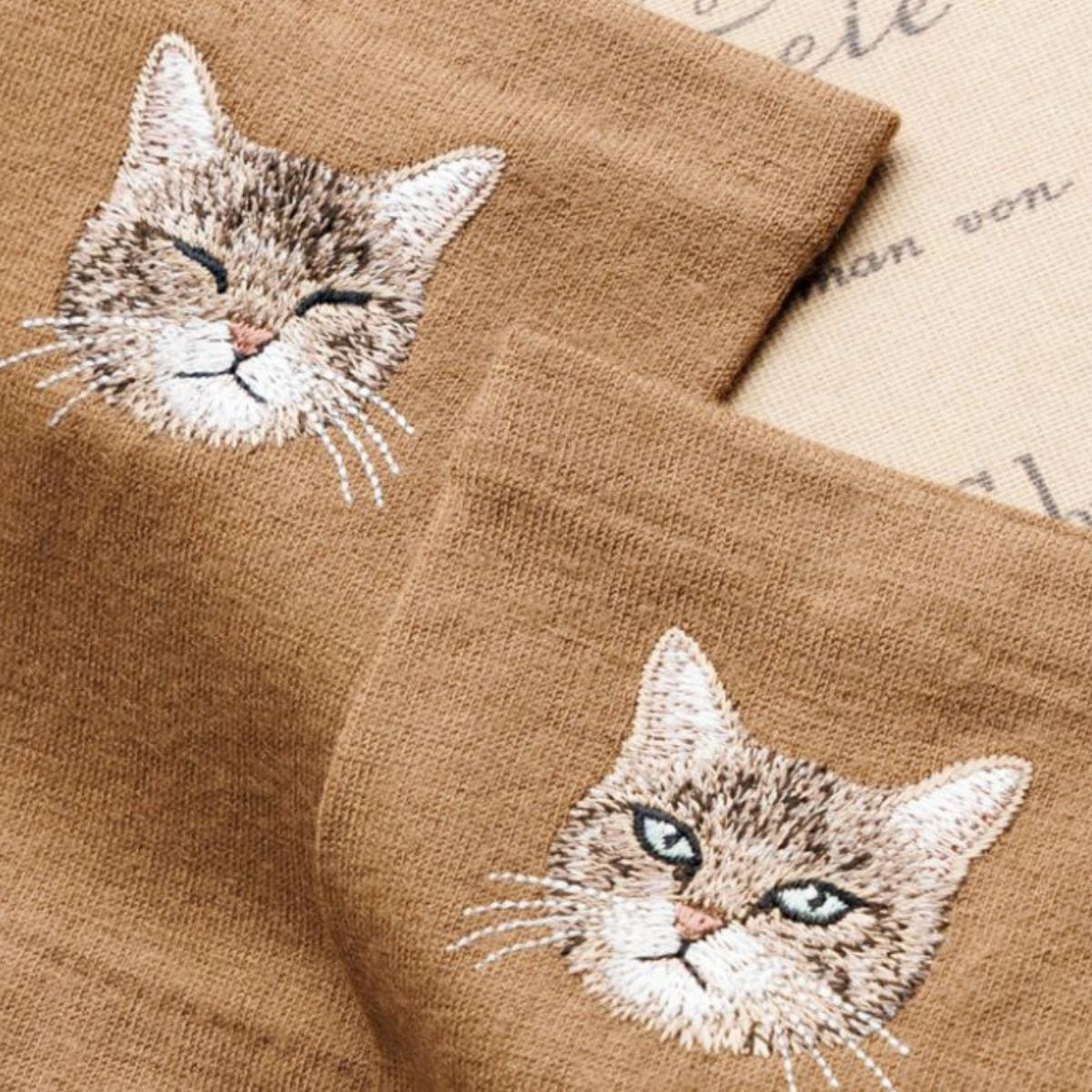 新作!【 猫リストマフラー】キジトラ(顔 × 顔)/先行予約販売10%OFF /東かがわの手袋職人がつくった