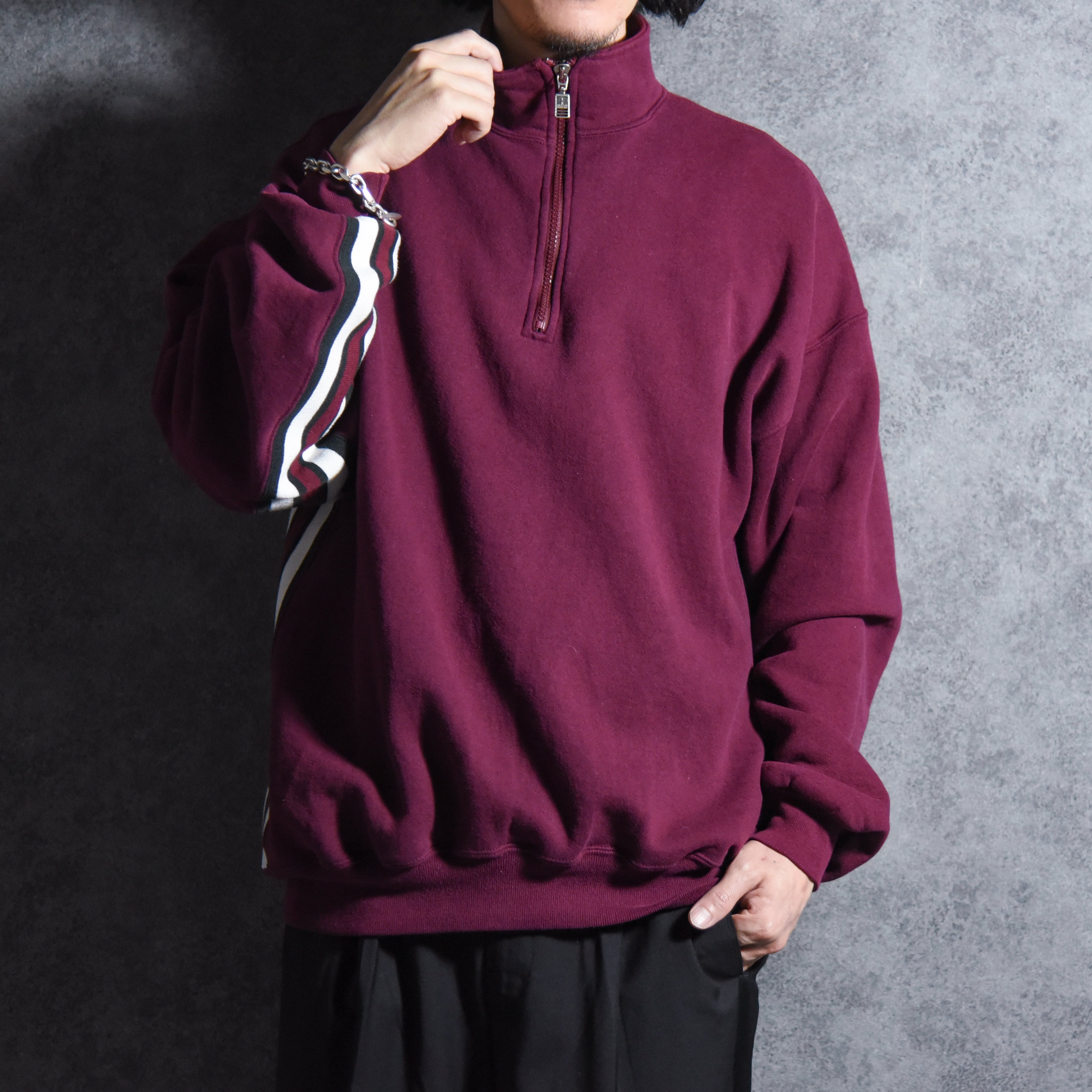 90s Russell Athletic Side Line Half Zip Made in USA ラッセル
