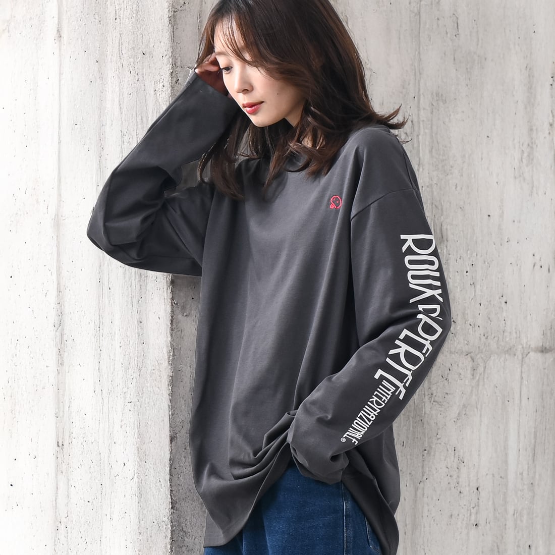 ルゥディパフィーインターナショナル（ROUX DI PERFE INTERNAZIONALE）/袖ロゴロンT スリーブロゴプリントロンT | ROUX DI PERFE INTERNAZIONALE ルゥ