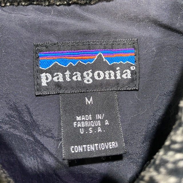 98年製　USA製　patagonia ウルトラプラッシュオーバーシャツ　黒　M