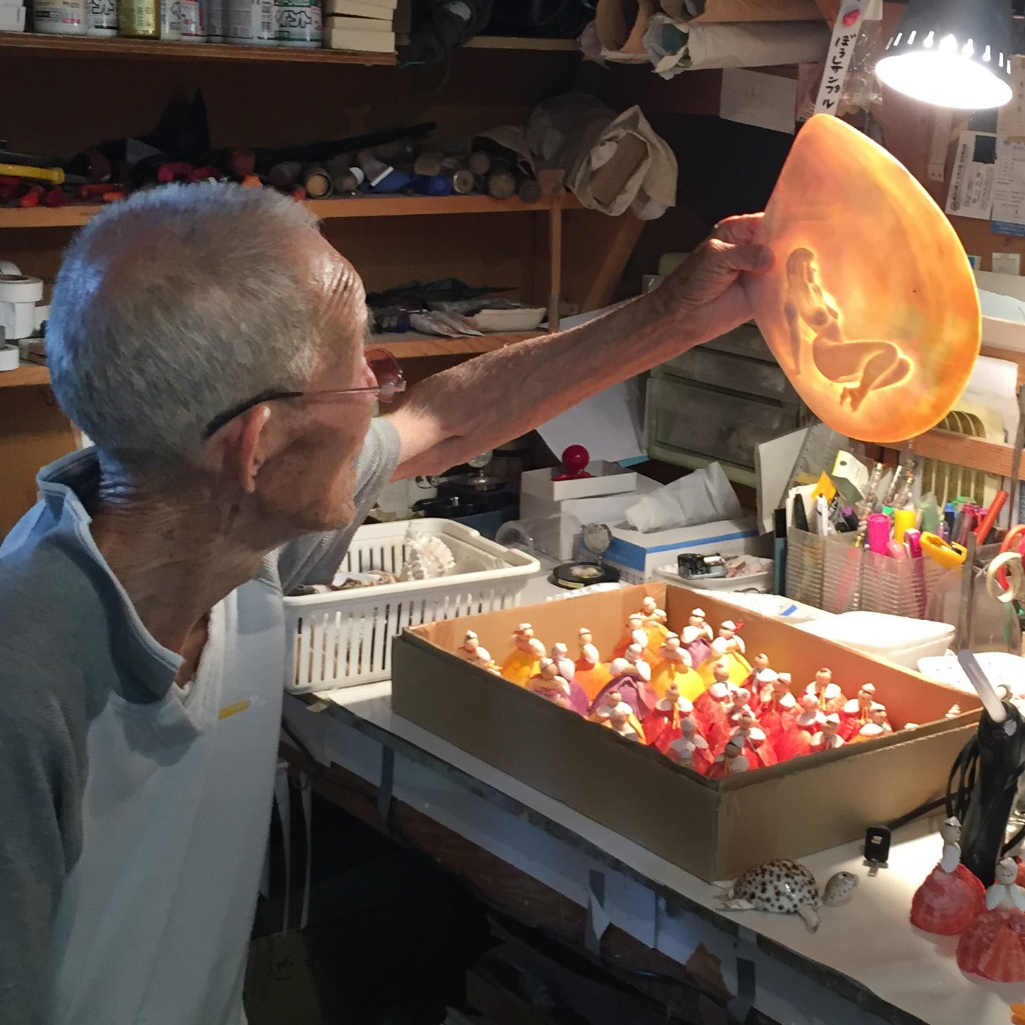 貝こけし（江ノ島しおりのオマケ付き）