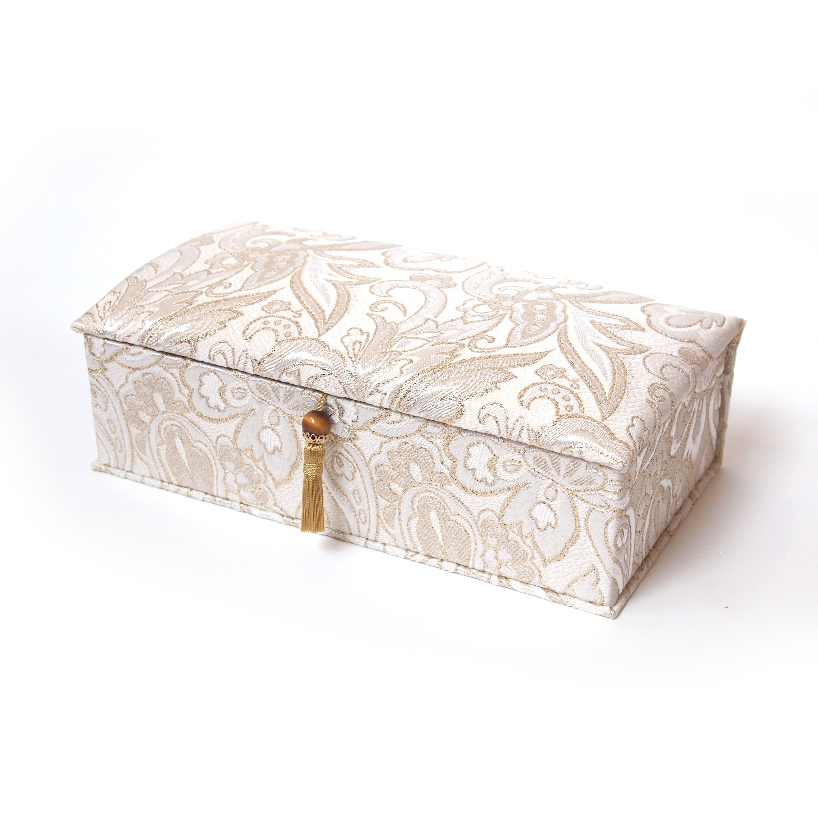 ブラウン木箱のお財布ベッド｜最強金運チャーム付き