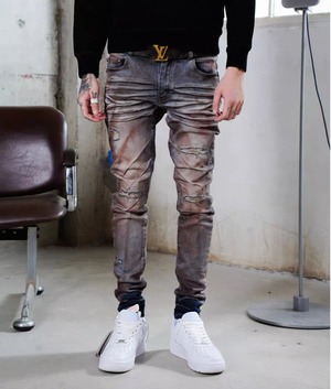 TGFCLUB drip slim pants