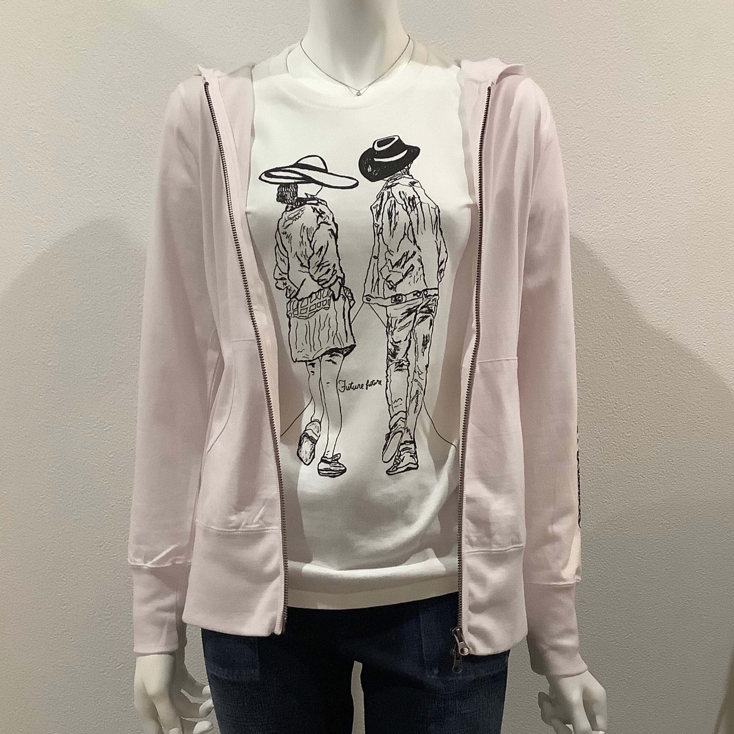 Ans Dotsloevner ジップパーカー ベビーピンク Ans Dotsloevner / PIANO BALLOON HOODIE / Pink | CHICKS WEB