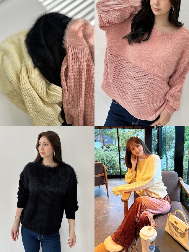 もちふわシャギーニット¥5,900+tax