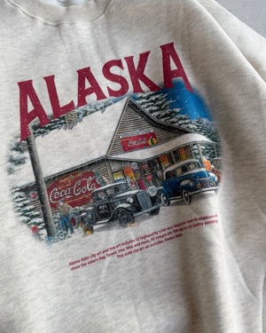 calm winter ALASKA print sweat shirt <oatmeal>