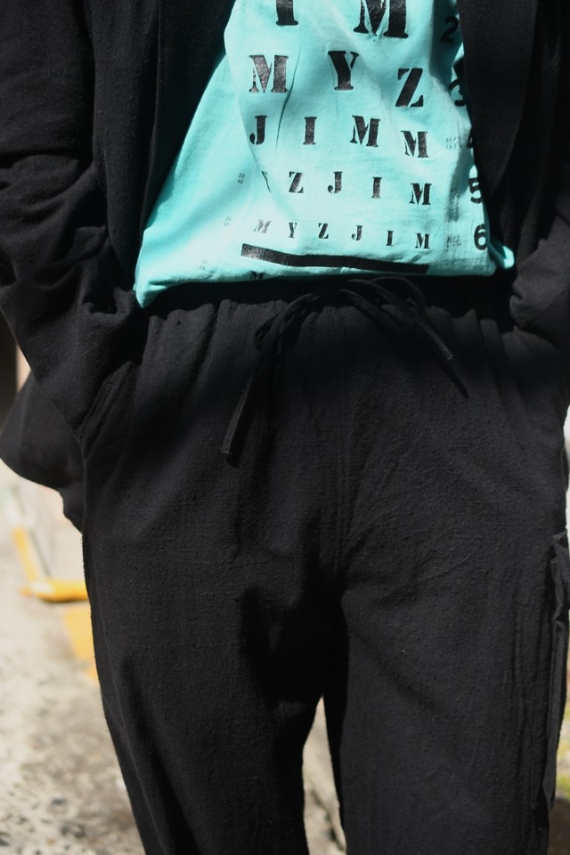 blurhms / Silk/Cotton Nep Side Seamless 4P Pants (Black)