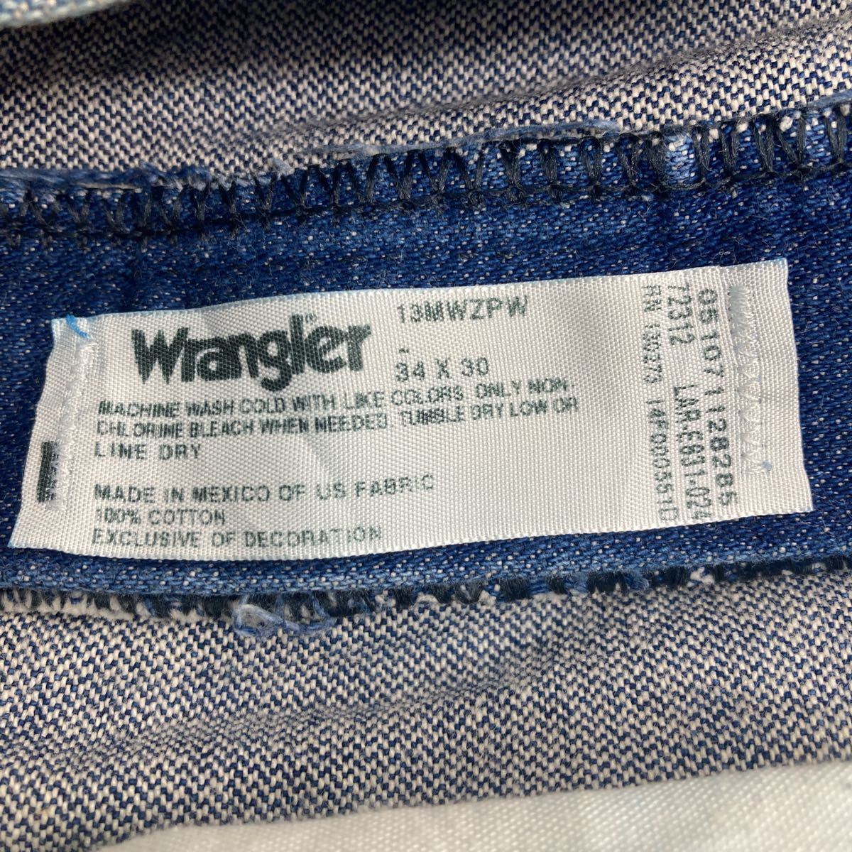 Wrangler デニムパンツ W34 ラングラー インディゴ メキシコ製 古着卸 ...