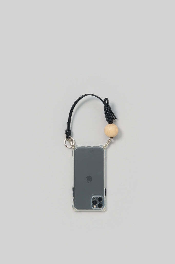 _Fot - Knot ball_hand strap ：Black｜ウッドボール／レザー